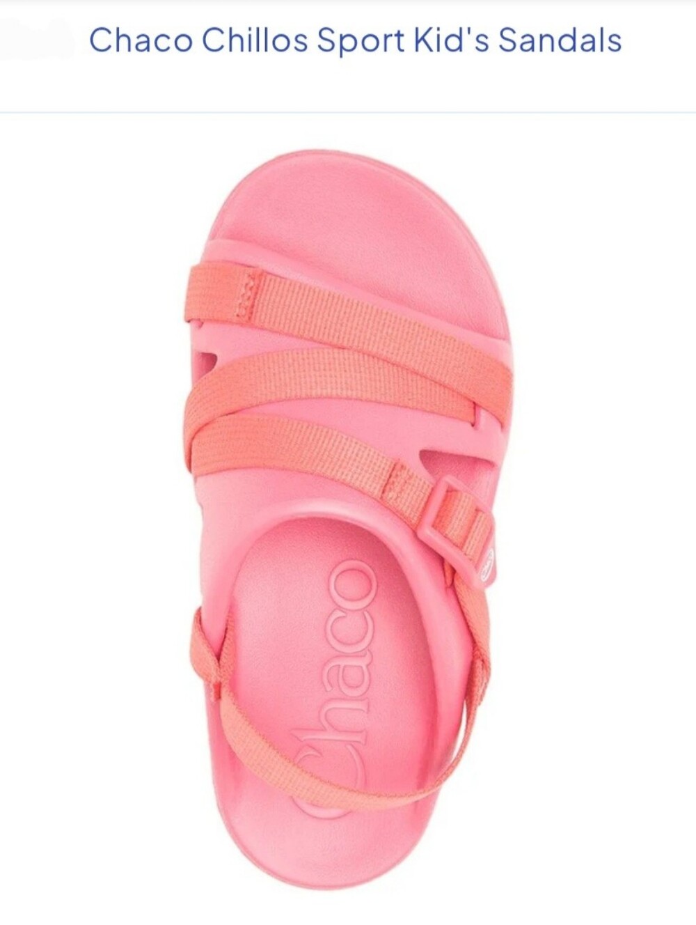 Chaco Chillos Sport Kids Strapy Sandals Pink/Orange Colors